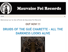 Tablet Screenshot of mauvaisefoirecords.com